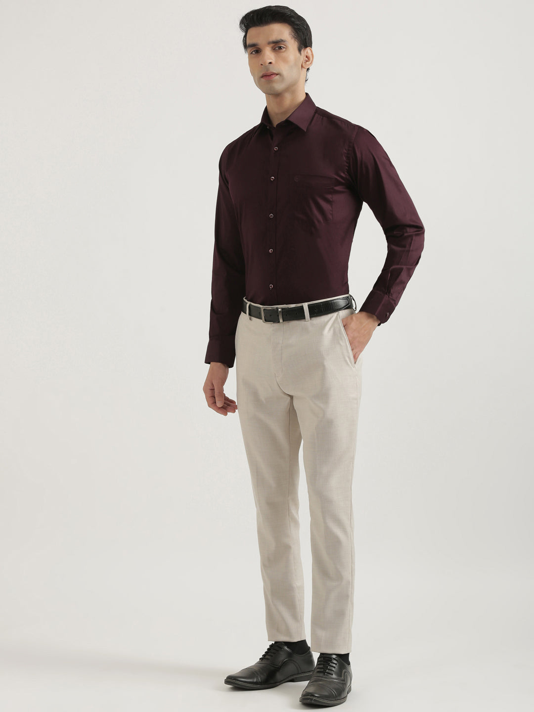 100% Cotton Satin Lycra Shirt